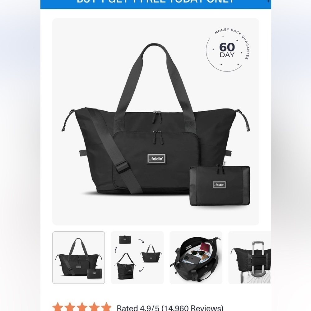 Black Foldie Bag